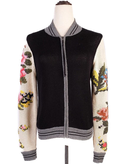 Excellent TWINSET Black Knitted Cardigan Natural Cotton Size M