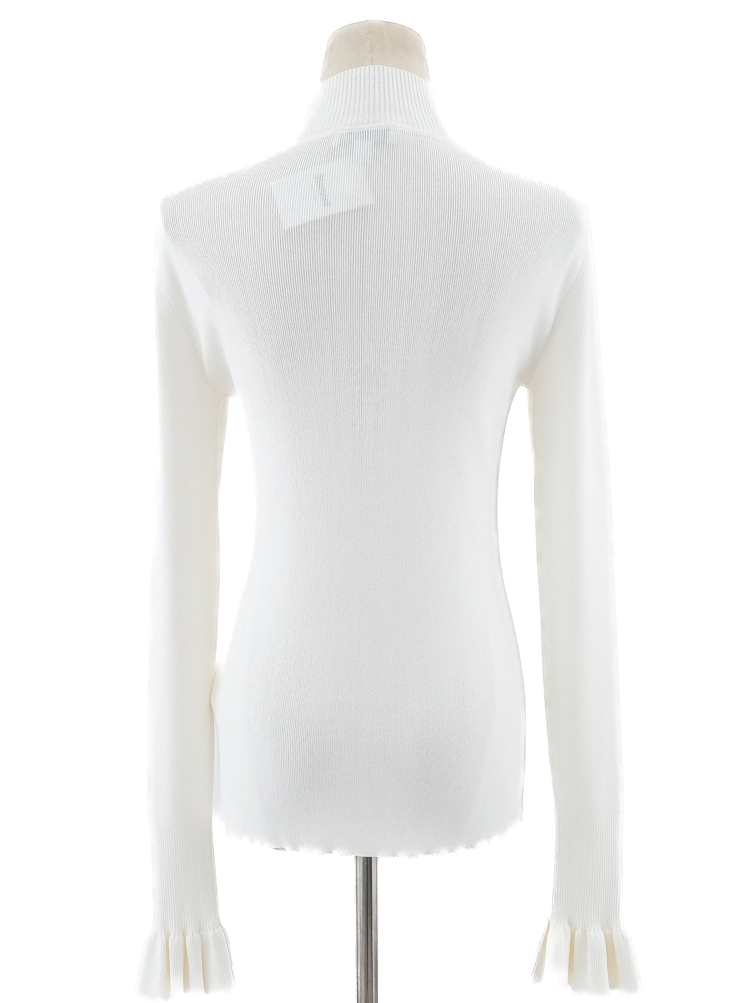 Excellent Cos White Long Sleeve Sweater Size S Viscose High Neck