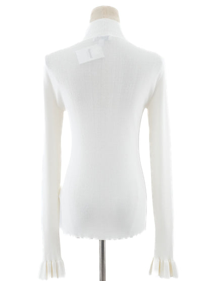 Excellent Cos White Long Sleeve Sweater Size S Viscose High Neck
