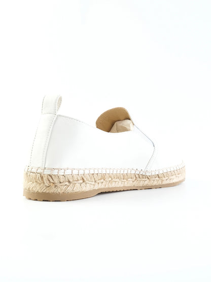 NEW Jimmy Choo White Leather Slip-On Espadrilles Women Size 39