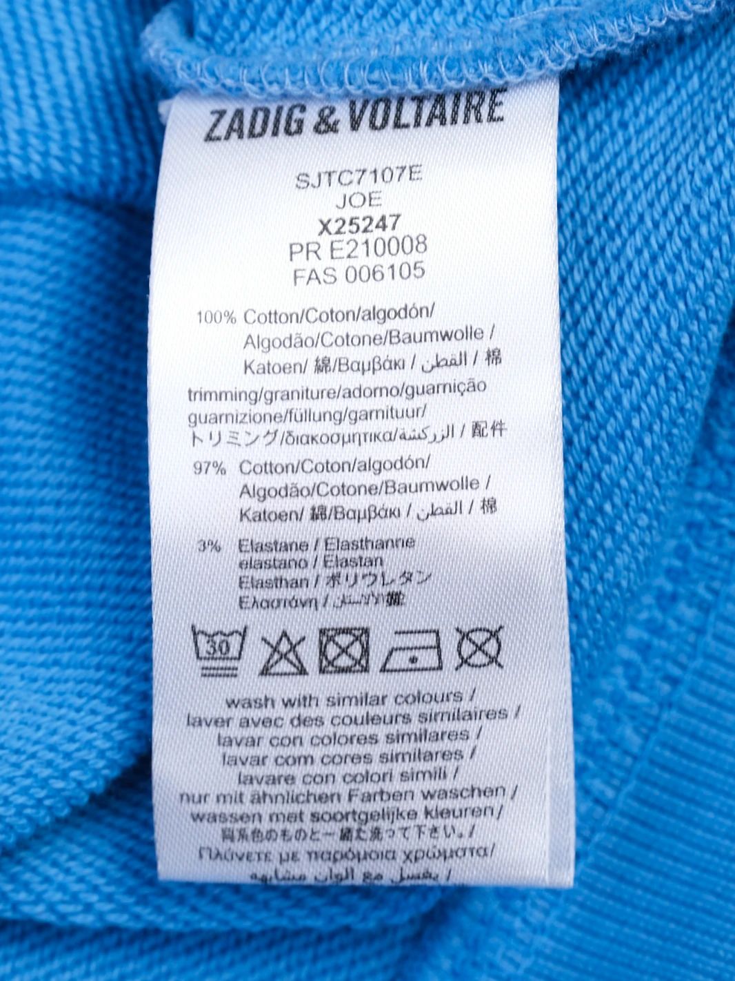 Excellent Zadig&amp;Voltaire Blue Sweatshirt for Kids Size 8