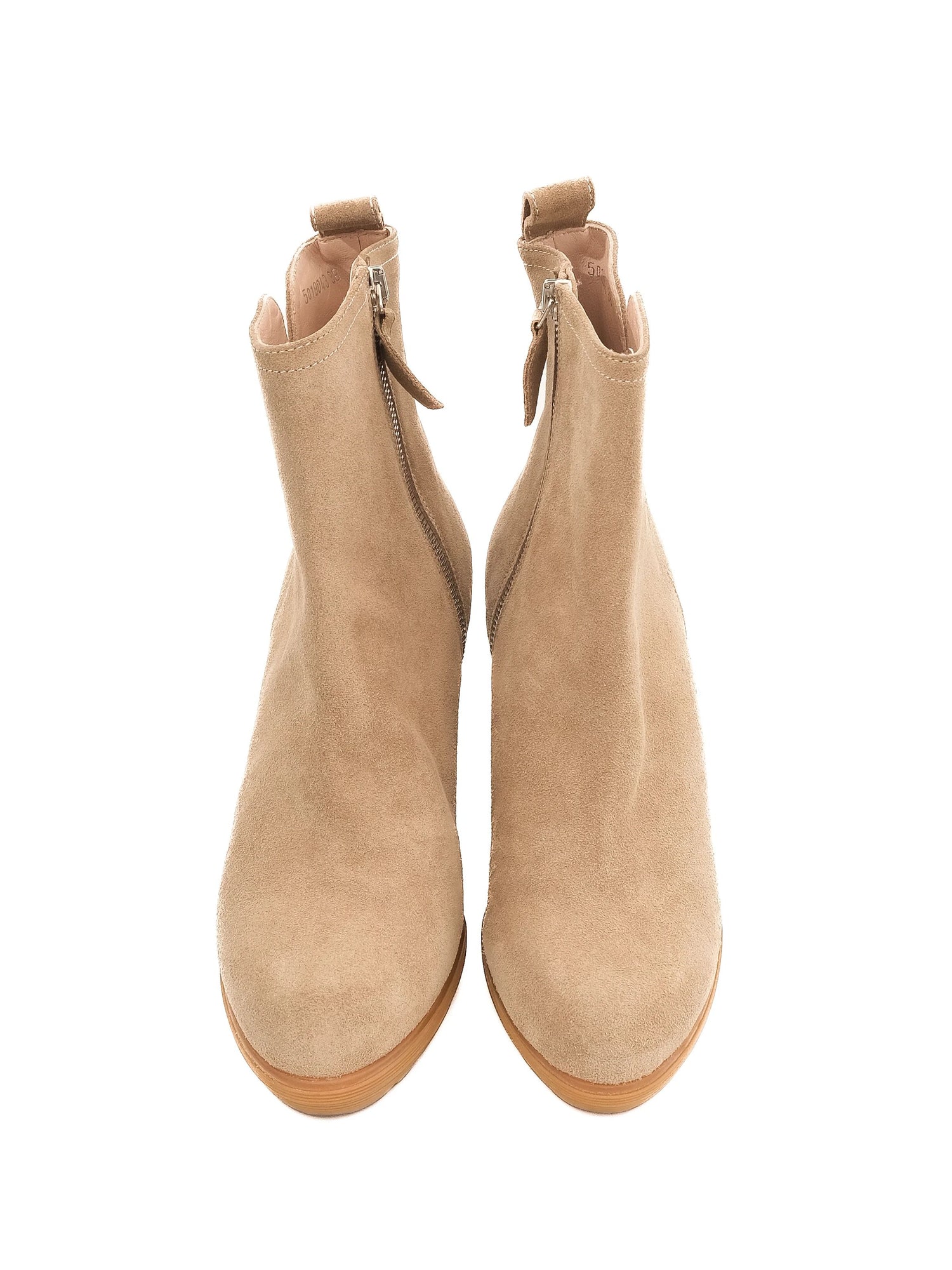 Excellent Escada Gray Genuine Suede Ankle Boots Size 38