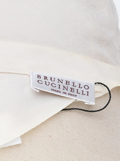 Excellent Brunello Cucinelli White Silk Top Size XL Made in Italy