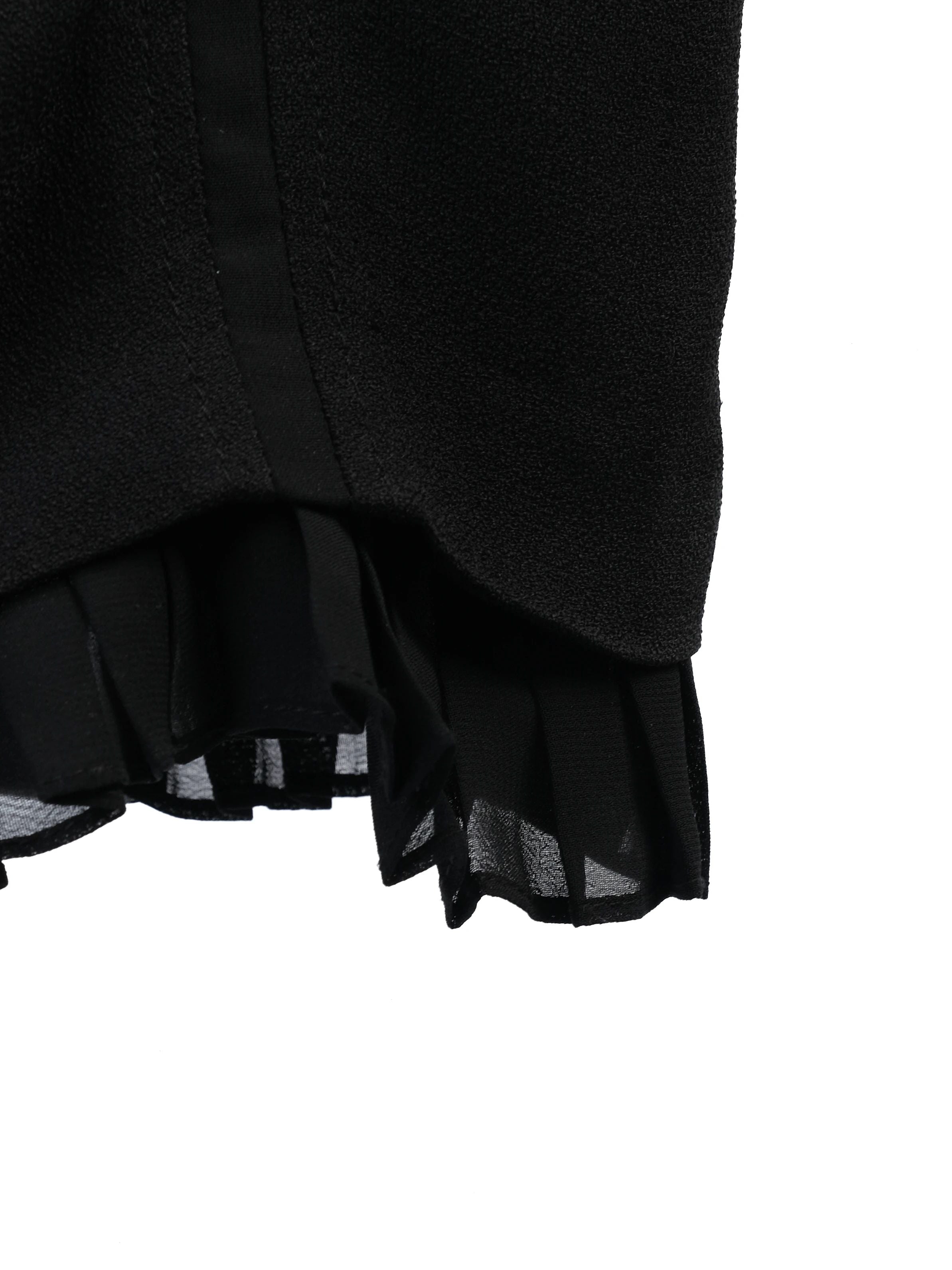 Excellent Karen Millen Black Sleeveless Dress Size S with Bow Detail