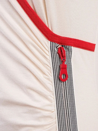 Excellent Clips White Cotton Sleeveless Top with Wrap Design