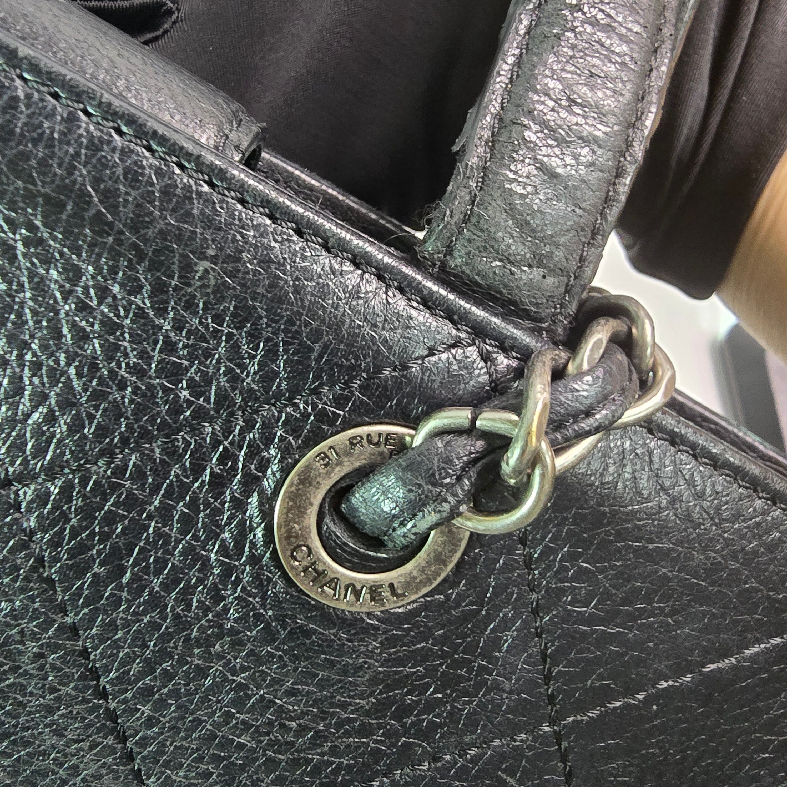 Chanel Turn-around Ligne Black Deerskin