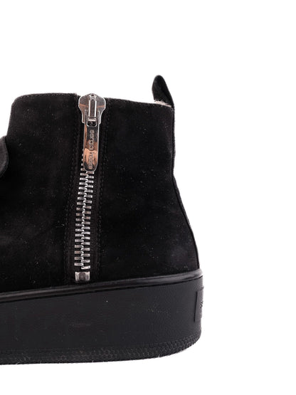 Good Sergio Rossi Black Suede Ankle Boots Size 36 with Metallic Detail