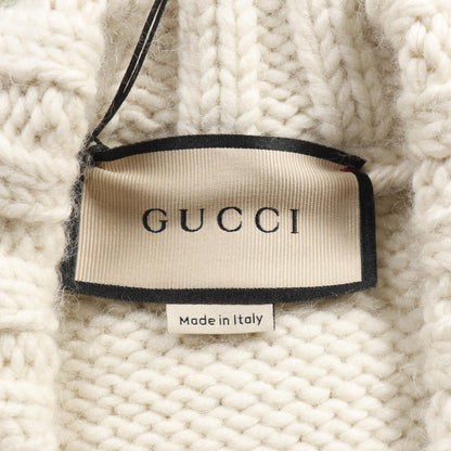 Gucci Sherry Line Cardigan Beige Green Red Wool Nylon 706735xklj 4