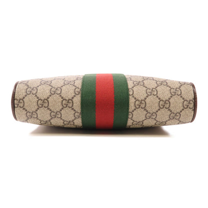 Gucci Painted Canvas Supreme Ophidia Small Messenger Golden Shoulder Bag Brown Pvc Coated Canvas 54792