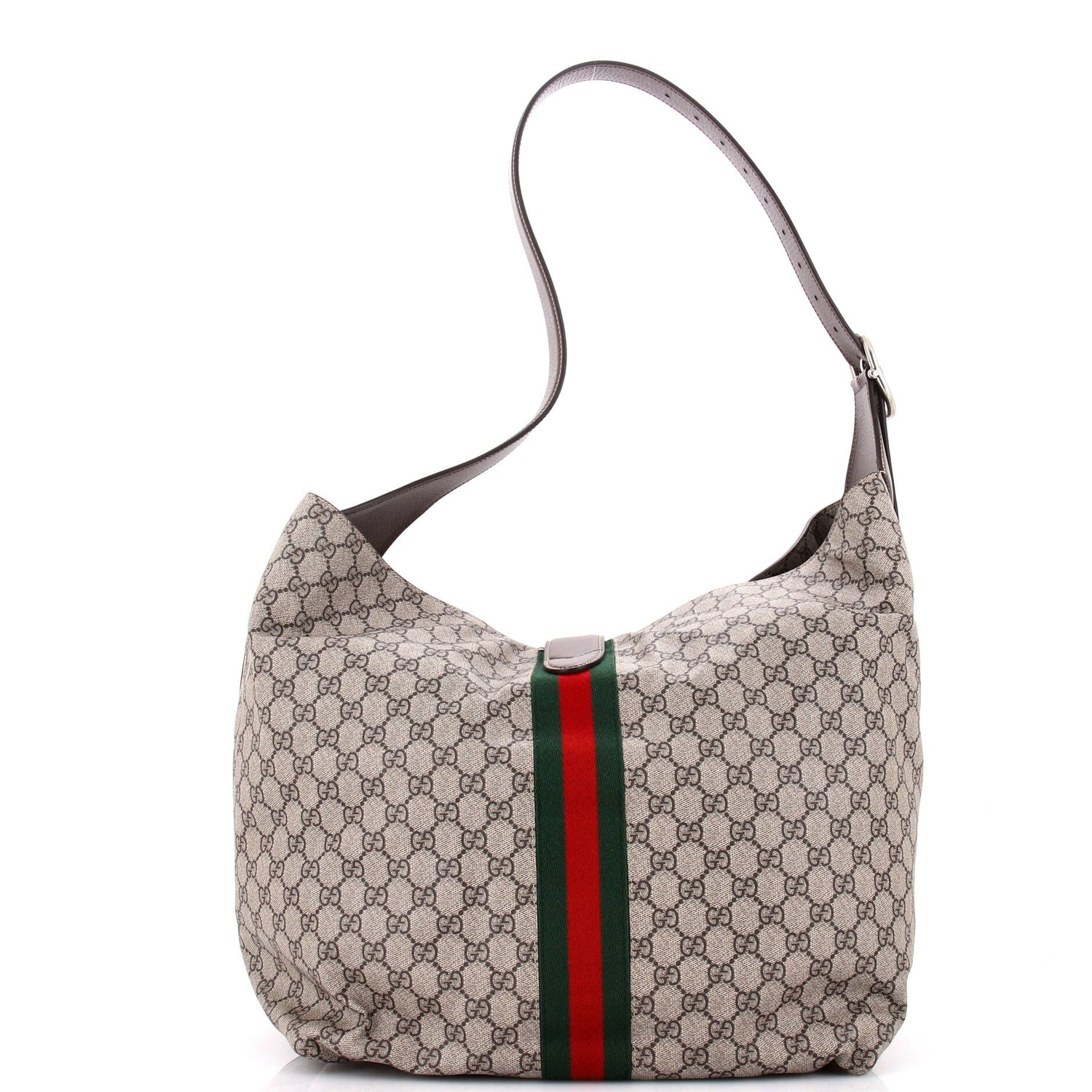 Gucci Jackie 1961 Soft Shoulder Bag Gg Coated Canvas Medium