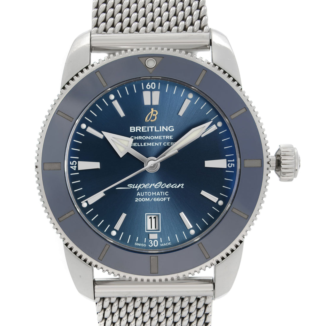 Breitling Superocean Heritage Steel Blue Dial Automatic Mens Watch AB2020161C1A1
