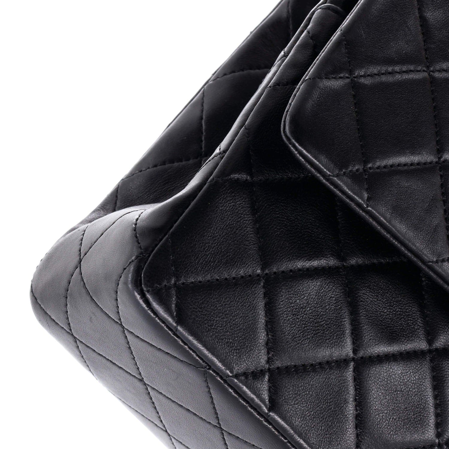 Chanel Vintage Classic Double Flap Bag Quilted Lambskin Medium