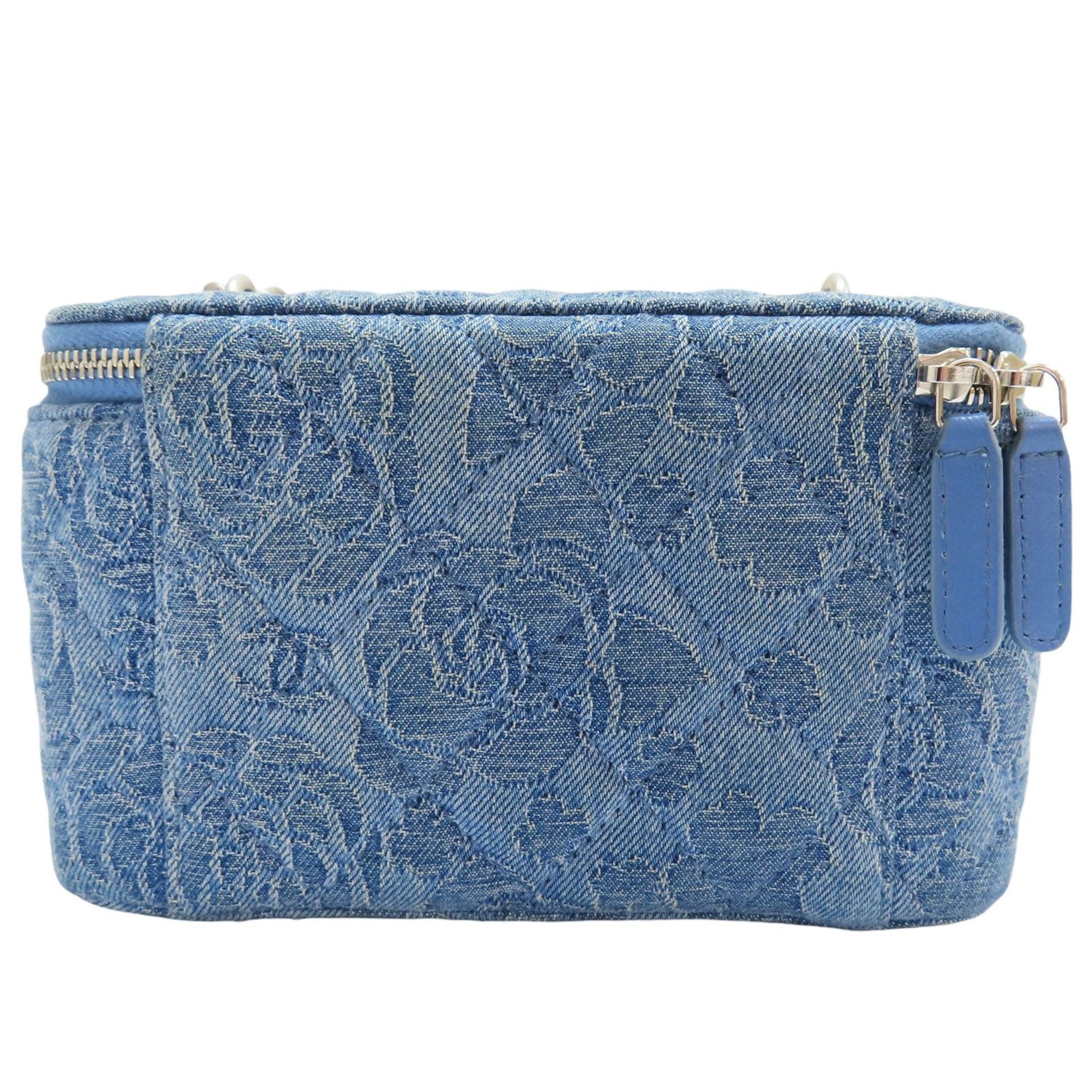 Chanel Sweetheart Small Vanity Case Shoulder Bag Denim Blue