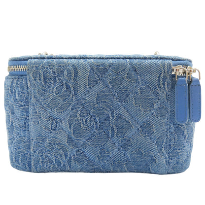 Chanel Sweetheart Small Vanity Case Shoulder Bag Denim Blue