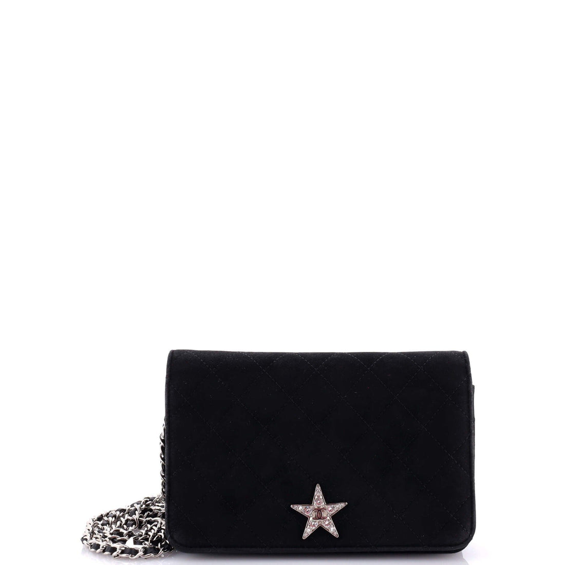 Chanel Cocostellar Wallet On Chain Quilted Suede