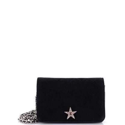 Chanel Cocostellar Wallet On Chain Quilted Suede