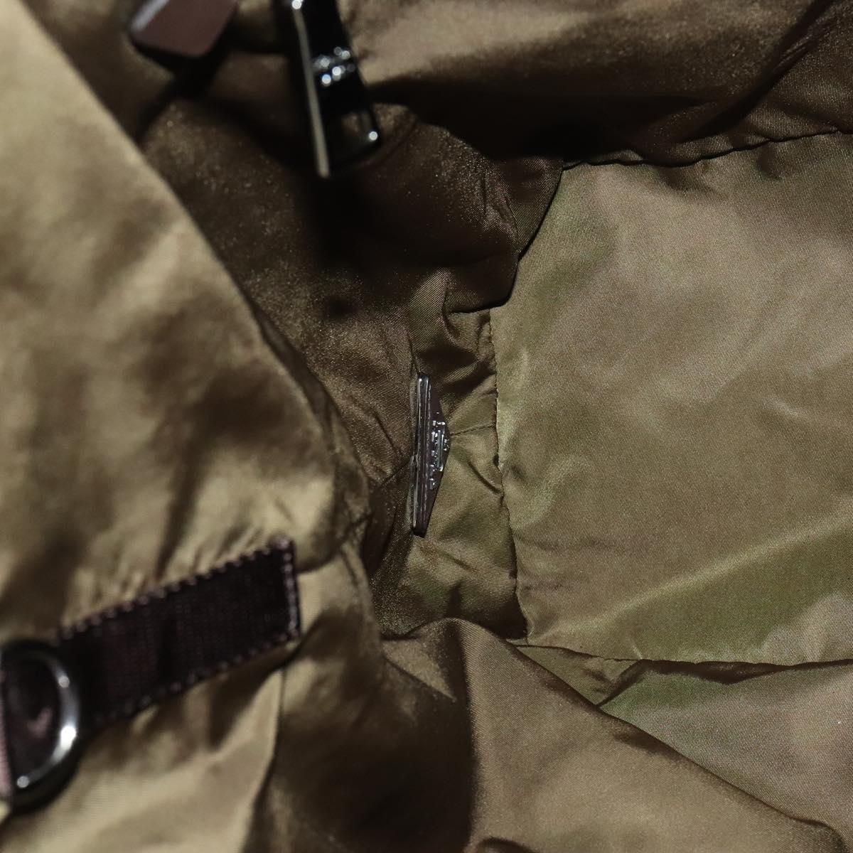 Prada Hand Bag Nylon 2way Khaki Auth