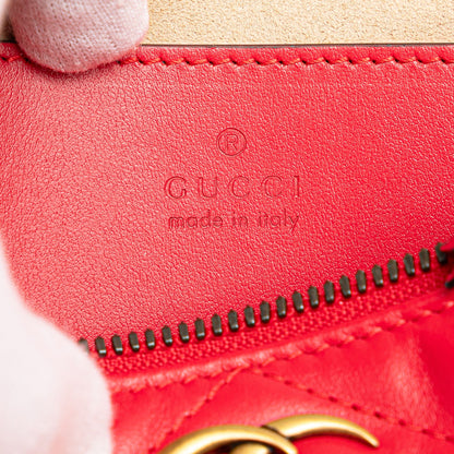 Gucci GG Marmont Matelasse Leather Shoulder Bag Red