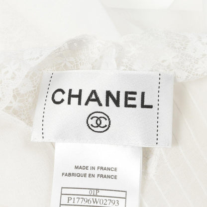 Chanel Beige Coco Mark Blouse Cotton P 17796w 02793