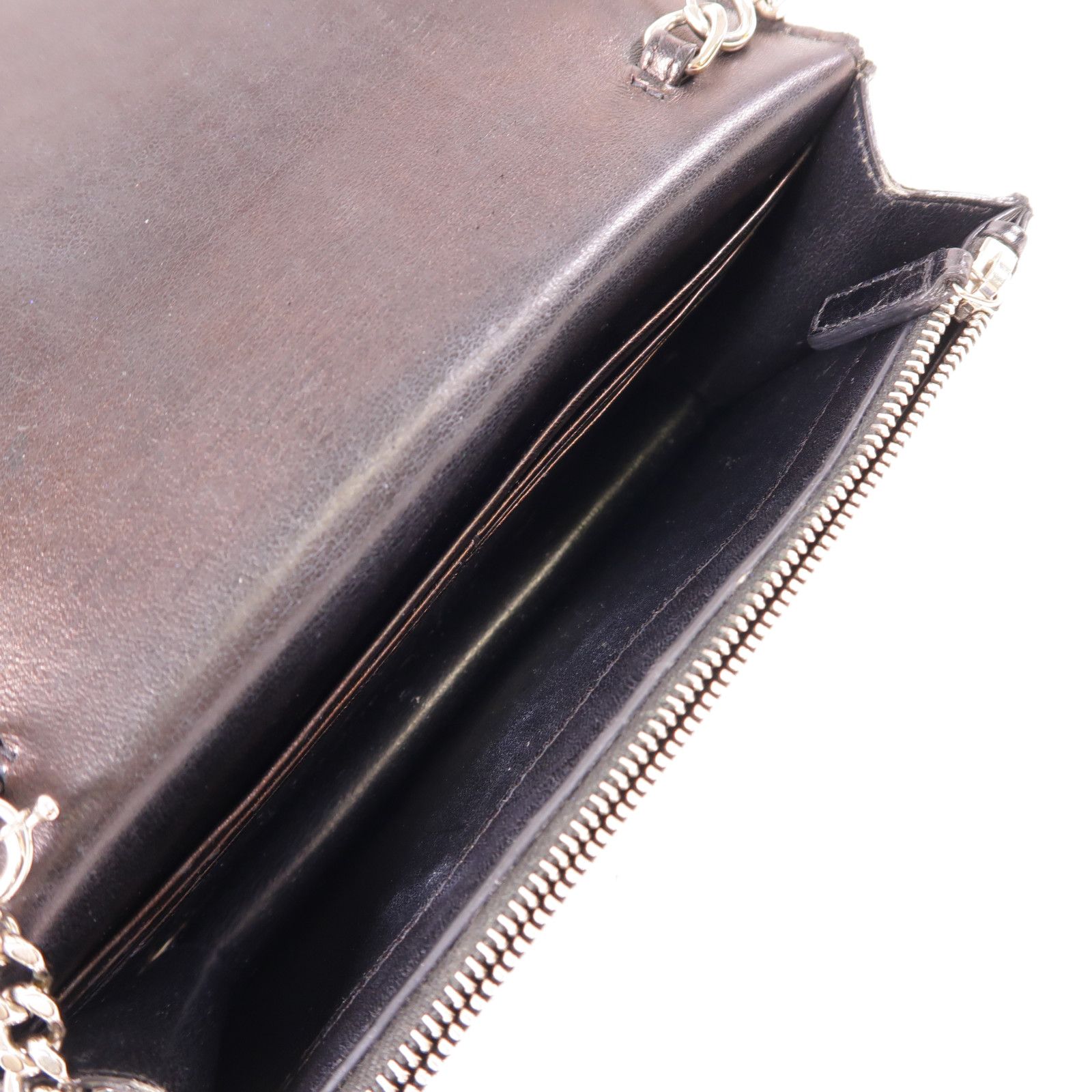 Yves Saint Laurent Cowhide Leather Kate Silver Crosshair Shoulder Bag Black Calfskin (cowhide) 45