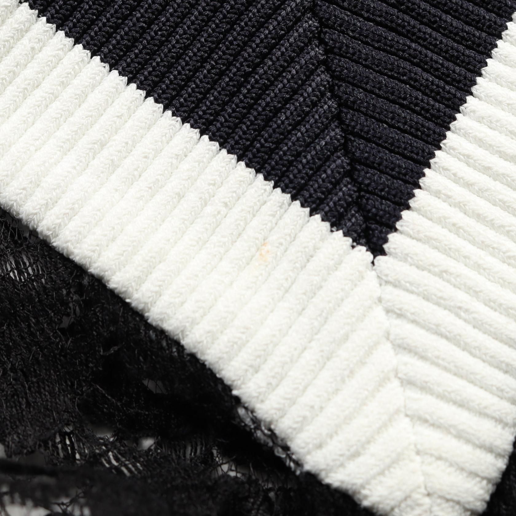 Chanel Black White Coco Mark Knit Cotton Rayon P 55998v 42320