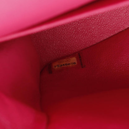 Chanel Pink Matelasse W Flap Shoulder Bag Lambskin (sheep Leather) A 01112
