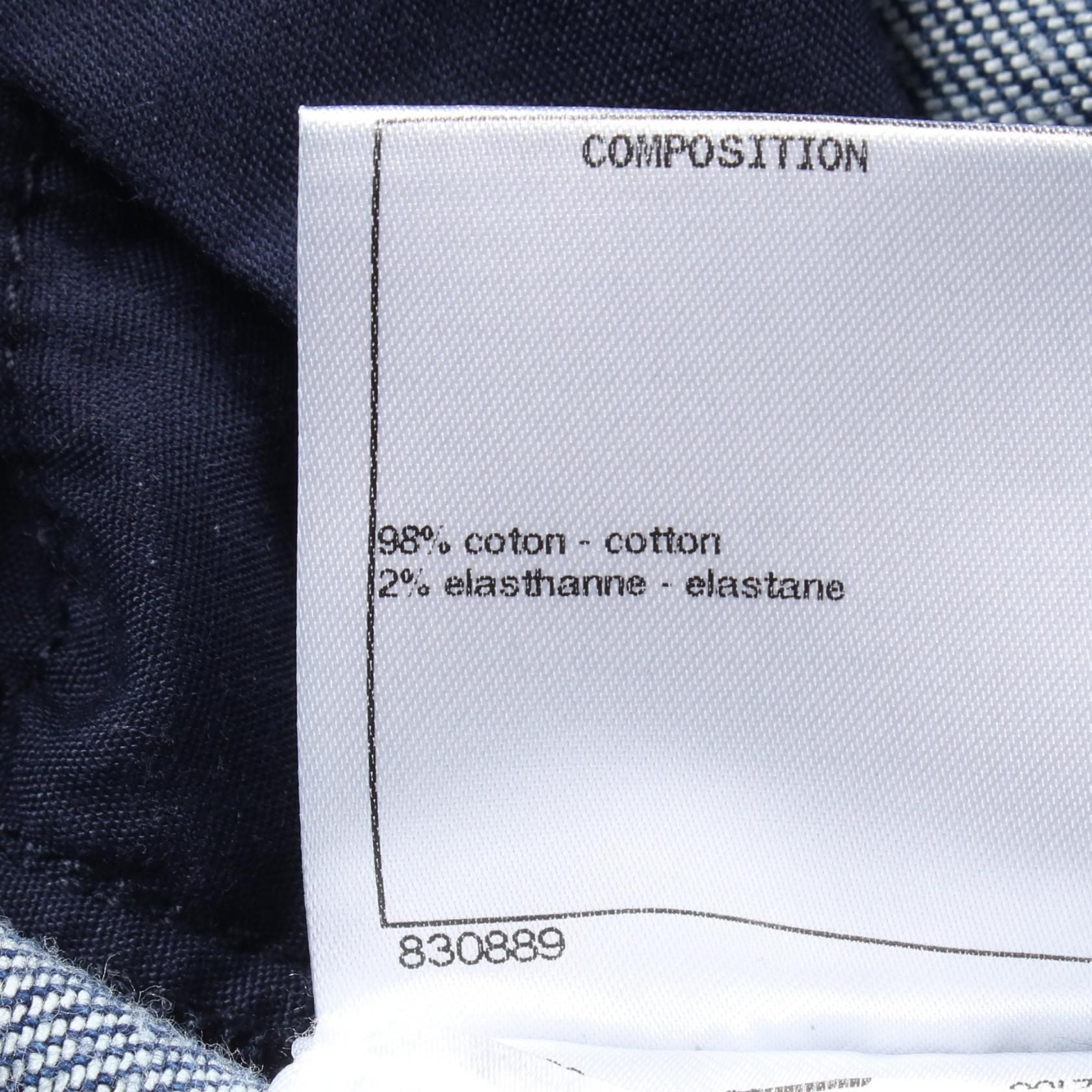Chanel Navy Denim Pants Cotton P 58717