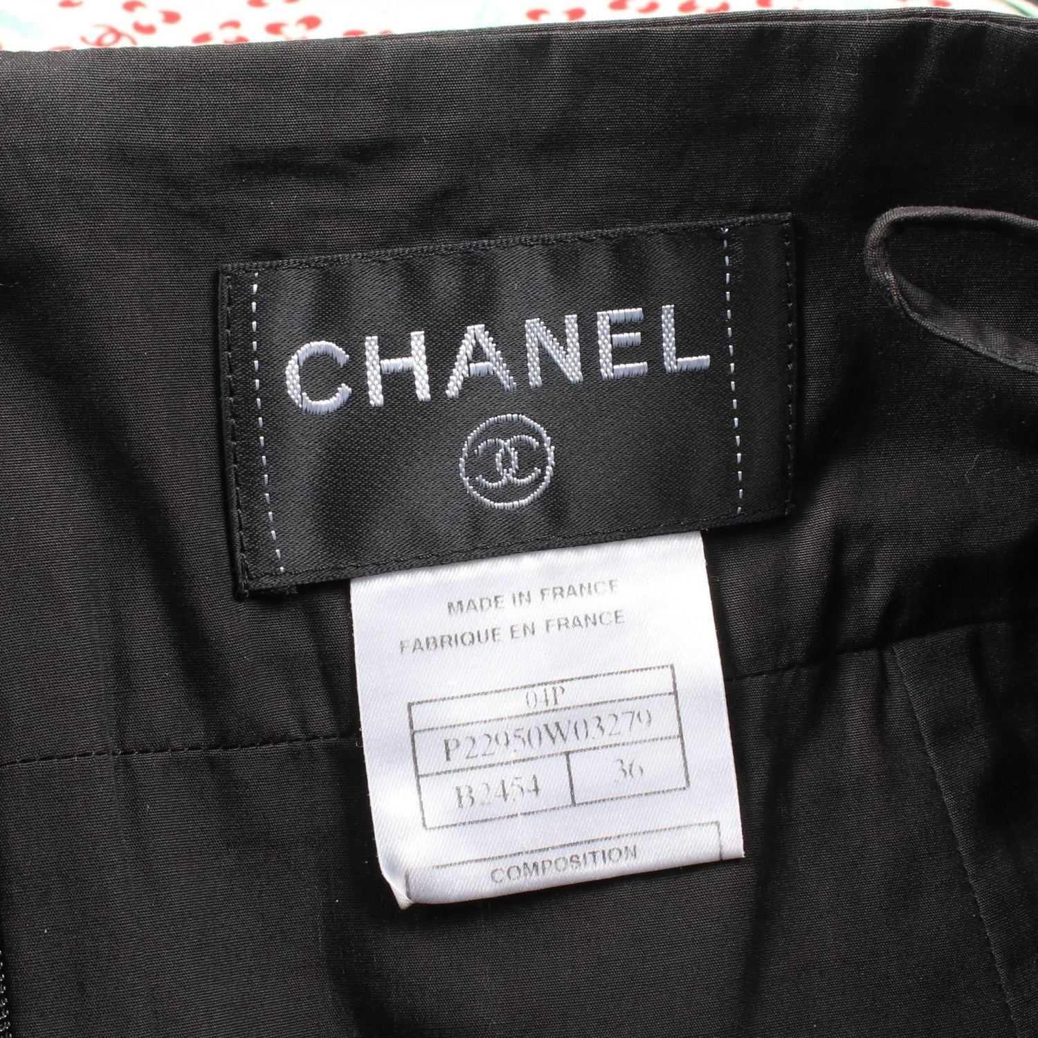 Chanel Green Multicolor Coco Mark Skirt Cotton P 22950