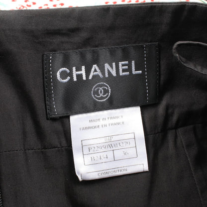 Chanel Green Multicolor Coco Mark Skirt Cotton P 22950
