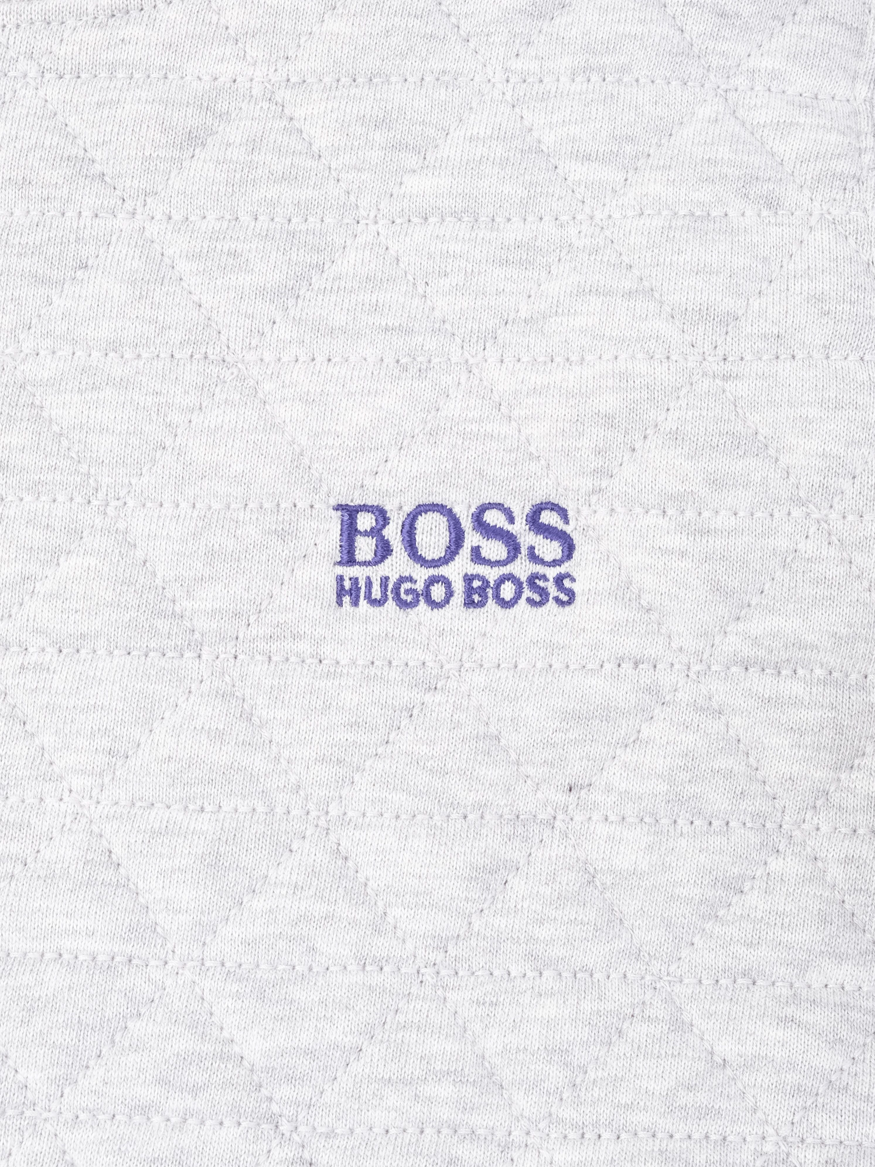 Excellent Hugo Boss Gray Kids Sweatshirt Size 4 Polyester