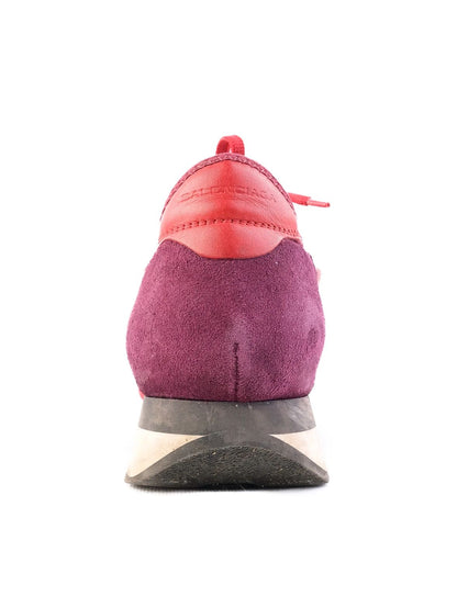 Excellent Balenciaga Red Purple Sneakers Size 38 Fabric