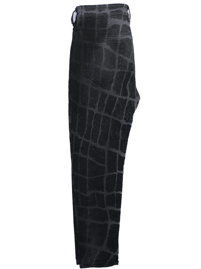 Excellent Diesel Gray Jeans Women Patterned Polyester Size N/A