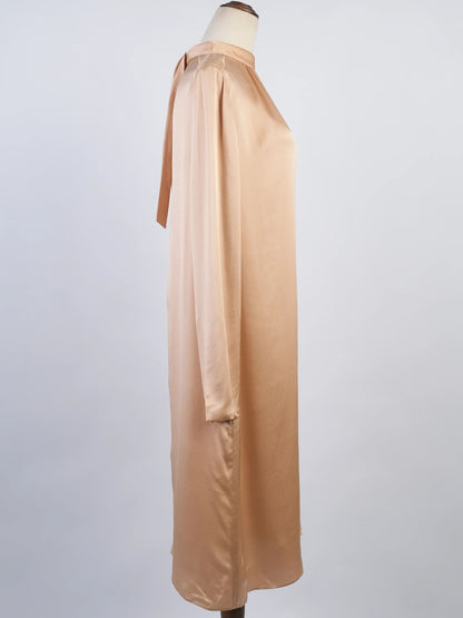 Excellent Chloe Pink Silk Long Sleeve Dress Size L