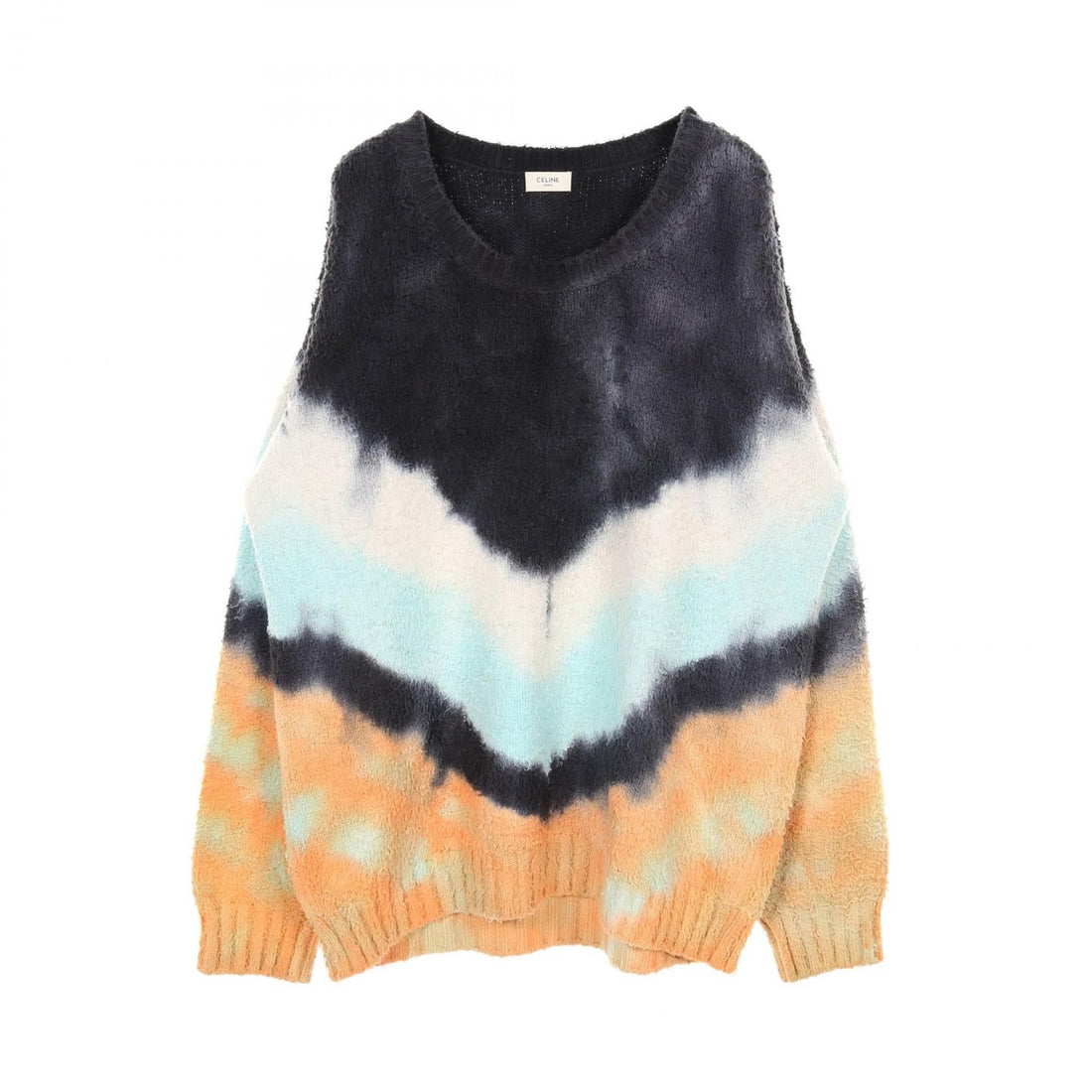 Celine Knitwear Sweater M 2a 90k 727m Cotton Black Multicolor