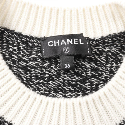 Chanel Black White No.5 Knit Cashmere P 73214