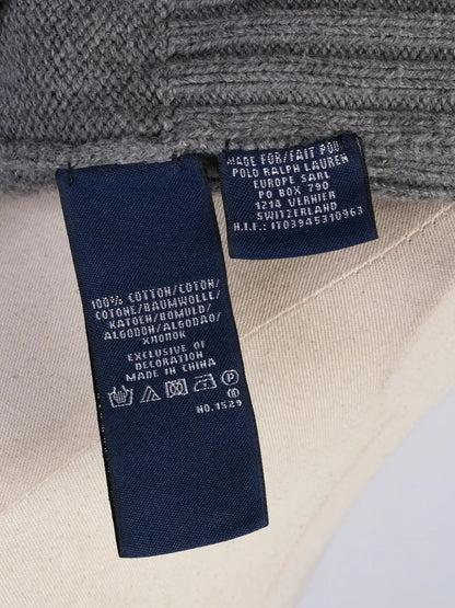 Excellent Ralph Lauren Gray V-Neck Sweater Women Cotton Size M