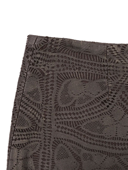 Excellent Alice+Olivia Black Textured Skirt Size M