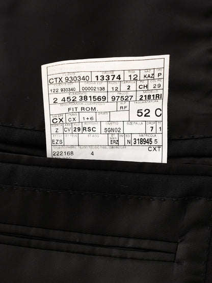 Perfect Ermenegildo Zegna Black Wool Suit Size XL for Men