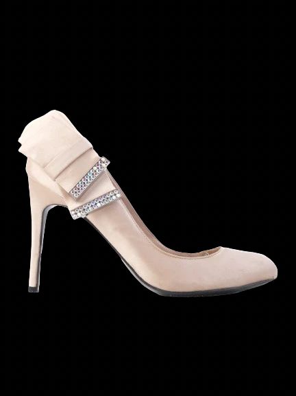 Excellent Karen Millen White High Heeled Shoes Size 39 with Embellishments