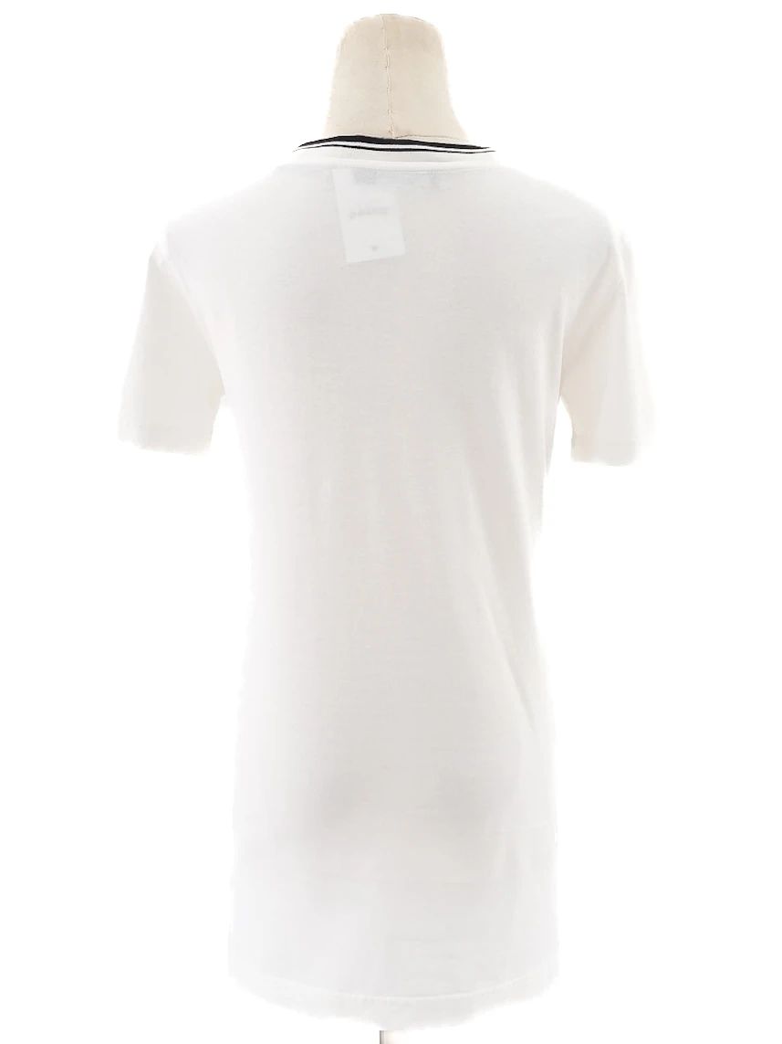 Excellent Dolce Gabbana White Cotton T-Shirt Size XS with Stars Design