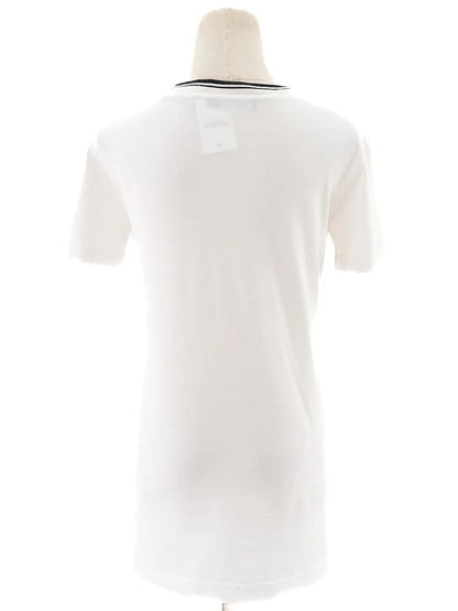 Excellent Dolce Gabbana White Cotton T-Shirt Size XS with Stars Design