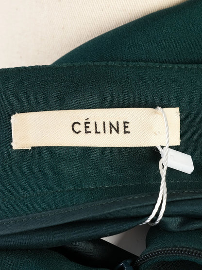 Celine Green Silk Dress Size M Excellent Condition WomenÕs Fashion