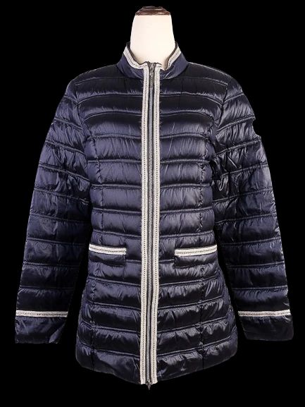 Good Beaumont Blue Quilted Jacket Size S Women Polyester