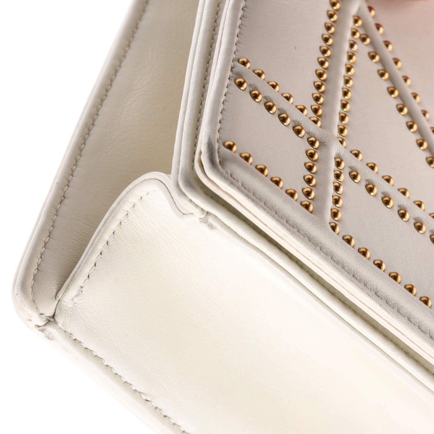 Christian Dior Diorama Flap Bag Studded Leather Small