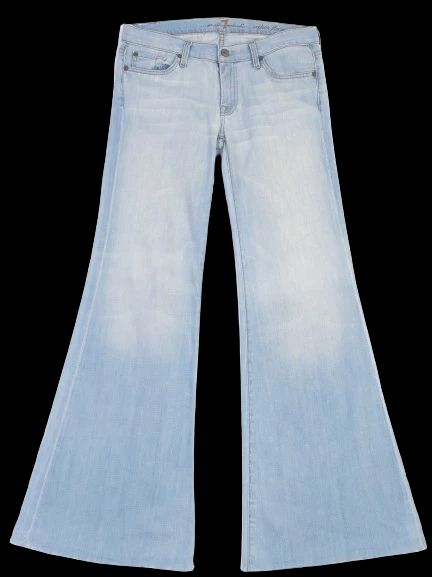 Excellent 7 For All Mankind Super Flare Jeans Blue Size M