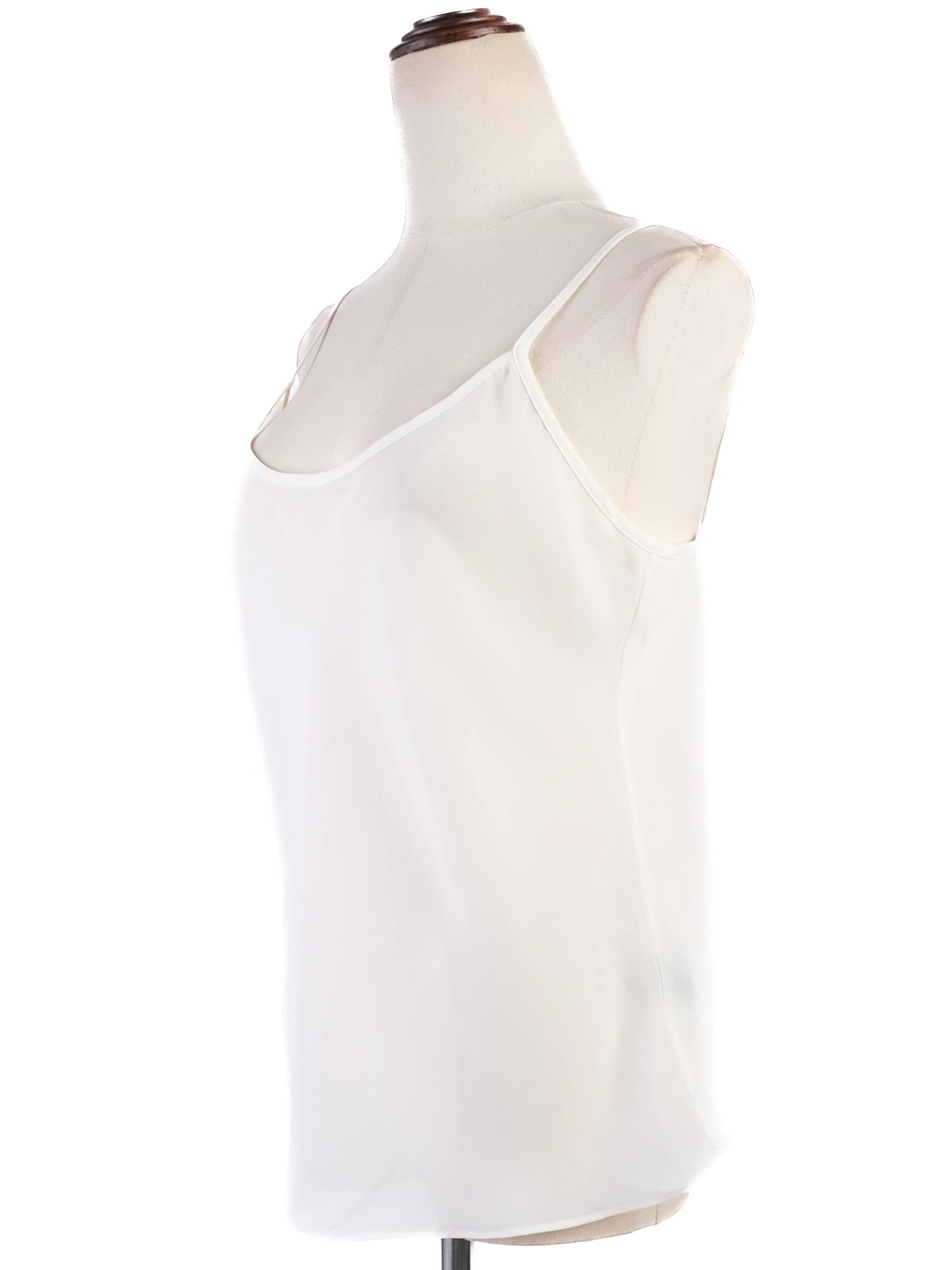 Excellent Ralph Lauren White Sleeveless Top Size M 100% Polyester