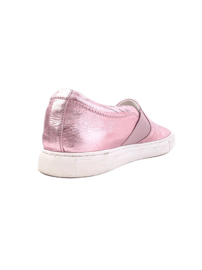 Good Lanvin Pink Slip-On Shoes Size 40 with Metallic Finish
