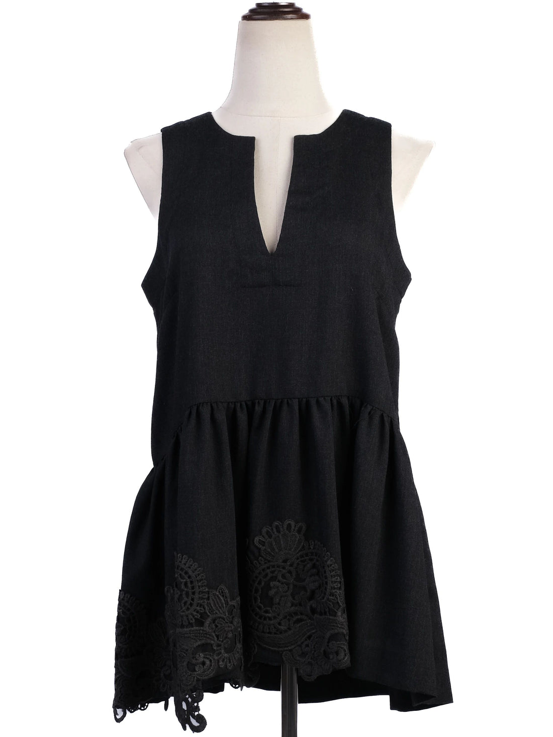 Excellent P.A.R.O.S.H. Gray Wool Dress Size S with Flared Hemline