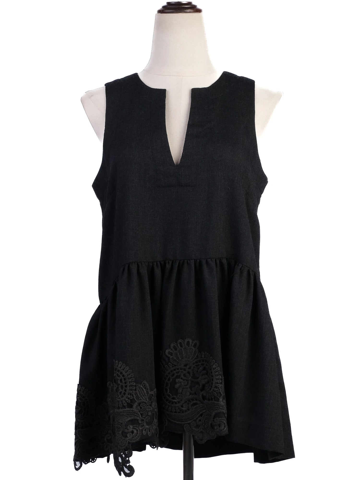 Excellent P.A.R.O.S.H. Gray Wool Dress Size S with Flared Hemline