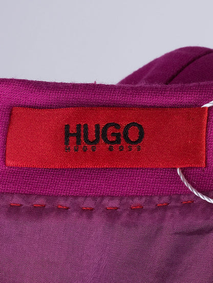 Excellent Hugo Boss Purple Viscose Dress Size S with Elbow-Length Sleeves